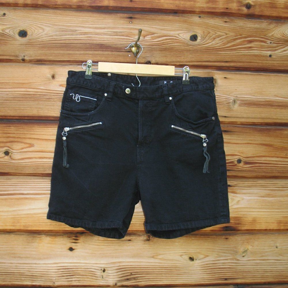 Just Cavalli Mens Denim Zipper Shorts